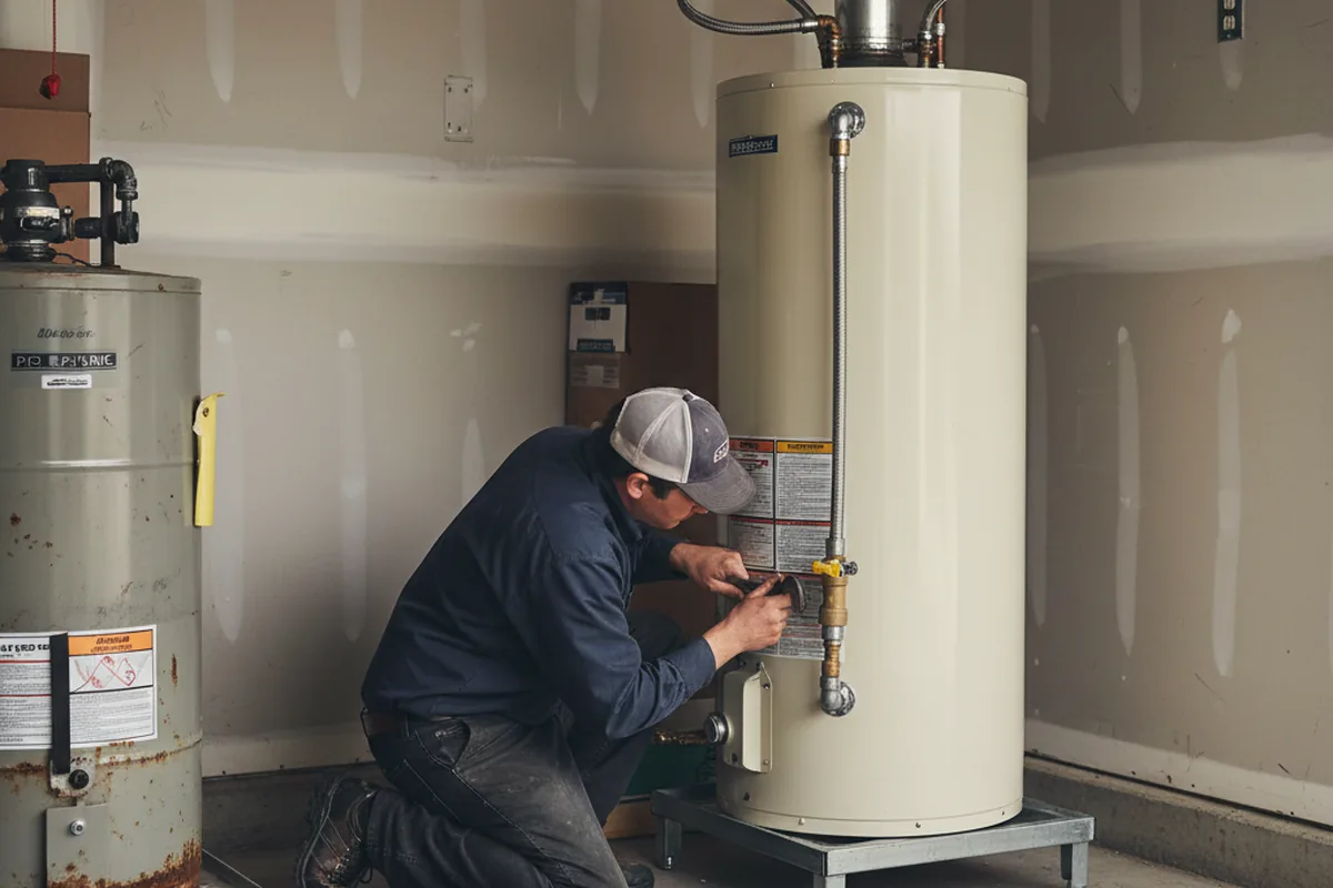 Water heater and shutoff valve replacement in Gastonia